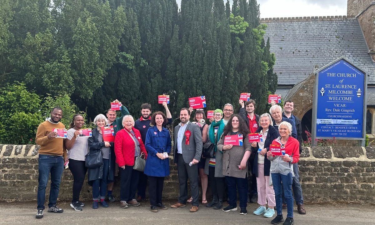 Absolute pleasure to welcome @AnnelieseDodds to Milcombe & Bloxham as part of my campaign. Lots of support for Labour as the only party that can beat the Tories locally and nationally.