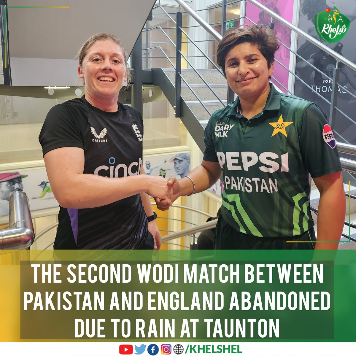The Rain has spoiled the 2nd WODI match between Pakistan and England at Taunton. #ENGWvPAKW | #Cricket | #Pakistan | #NidaDar | #BackOurGirls | #Taunton | #England