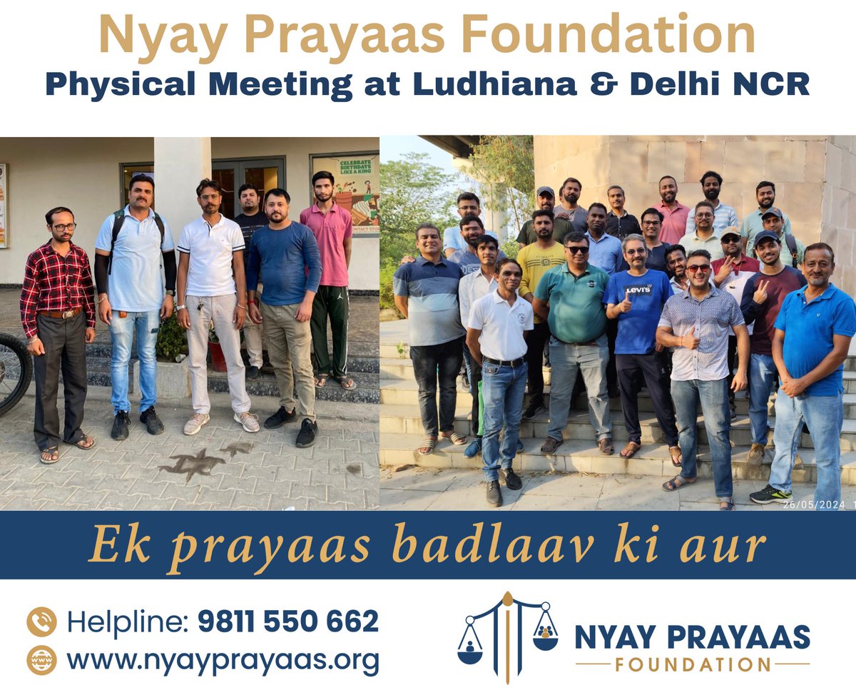 At the intersection of justice, no one should be left behind. It’s time to dismantle #GenderBiasedLaws & build a future rooted in #Equality & #Fairness. Let's unite in this noble cause & champion #Justice4All . Join us : nyayprayaas.org #NyayPrayaas4Men