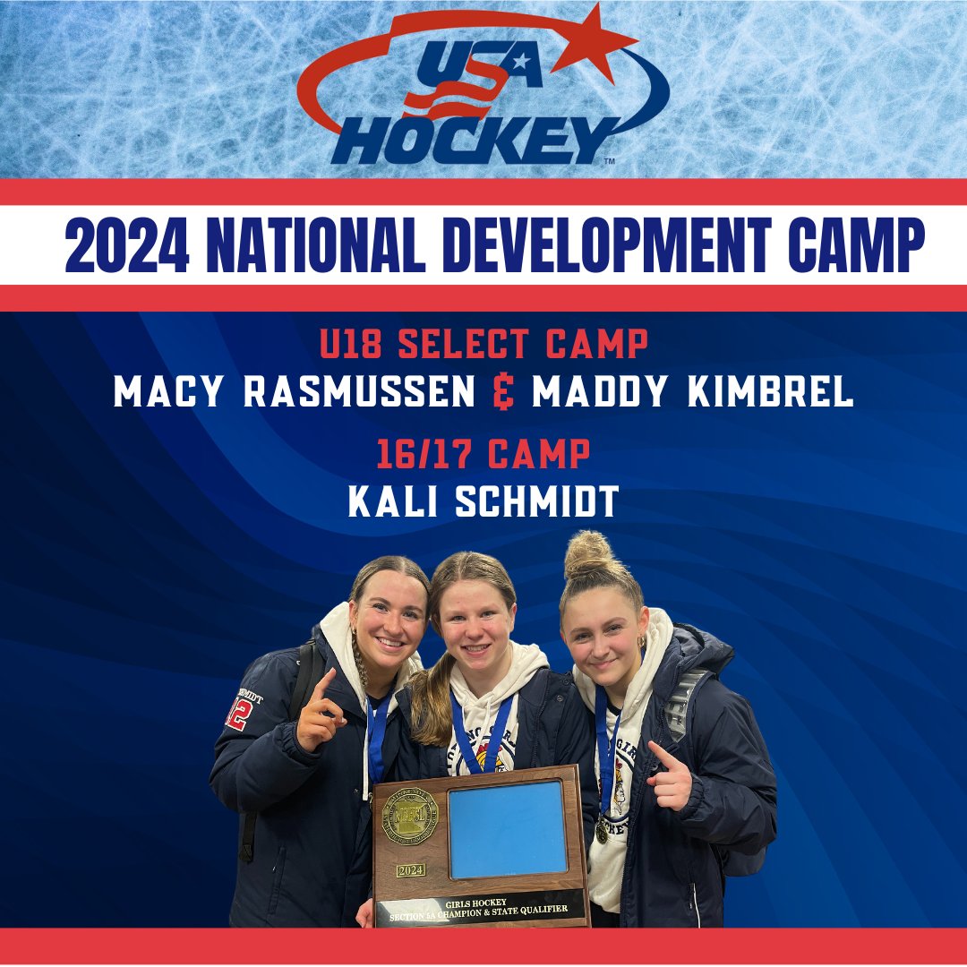 GirlsHockey_OGH's tweet photo. Congratulations to the OGH players selected to attend the USA Hockey 16/17 or Under 18 Select National Development Camps. Let's go Spartans‼️💪💙❤️ #oghproud @OronoSpartans https://t.co/oSXpI6auMY