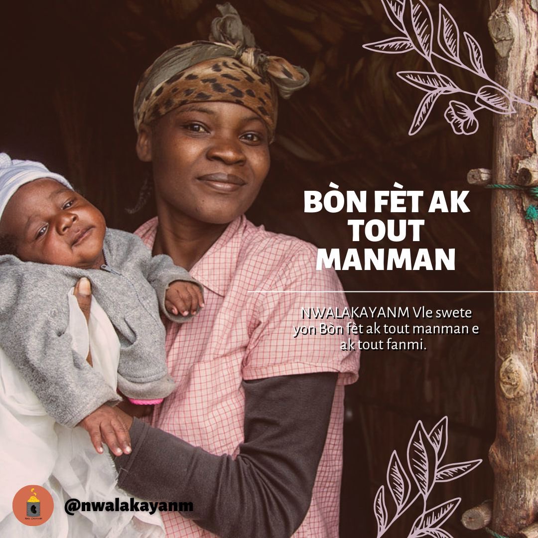 nwalakayanm's tweet photo. Bòn fèt ak tout manman 🤰🏾👩🏾‍🦽👩🏾‍🍼👩🏾‍🌾 
•
@nwalakayanm se Eritaj manman nou 🫂
__________•••__________
#nwalakayanm #fetedesmeres #fètmanman #happymothersday #love #lanmou #partage #share #eritaj #ayiti #haiti https://t.co/stlTwVsDtJ