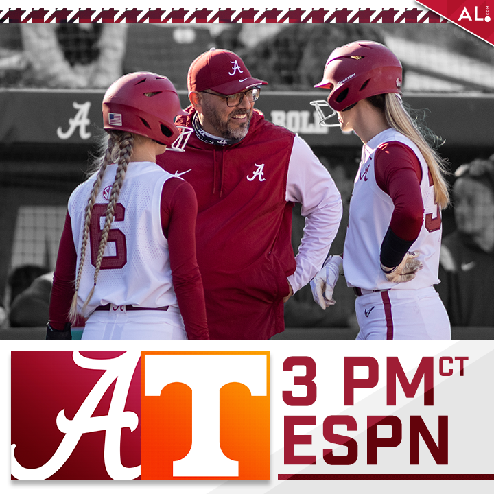 A trip to the WCWS, which would be the Crimson Tide’s 15th, is on the line for Alabama Sunday against Tennessee. #RollTide