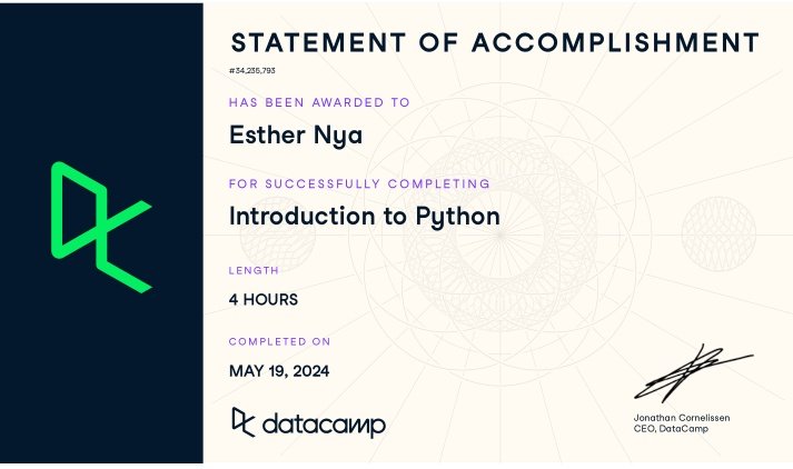 Happy Sunday 🤗

I got the opportunity to study on @DataCamp courtesy of @Ingressive4Good and I am super grateful 🙏🏾 .

I just completed the Introduction to Python course and will be sharing  excepts of what I learnt. Stay tuned

#dataanalyst #Formula1 #SundayInspiration