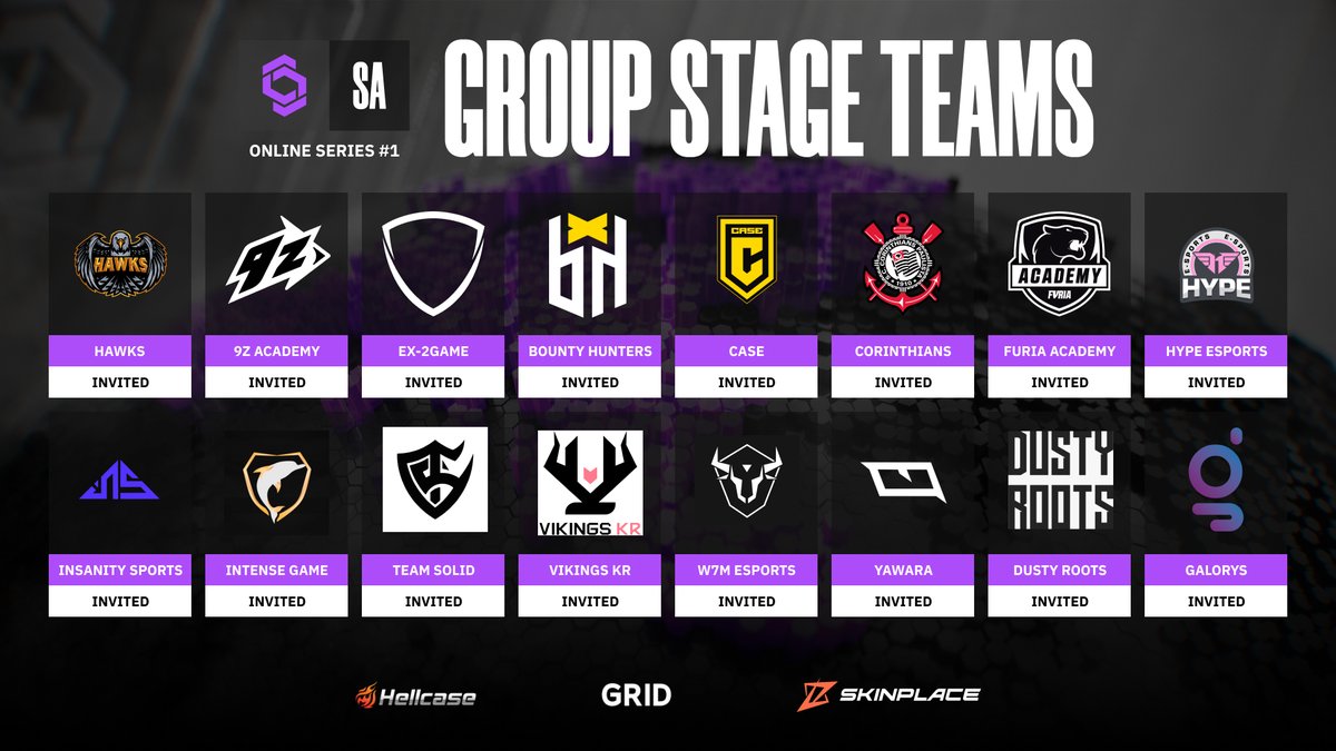 WHO SAID SOUTH AMERICA???

<a href="/HawksLatam/">Hawks</a> 
<a href="/9zTeam/">9z Globant</a> 
ex-2game
<a href="/bhbountyhunters/">Bounty Hunters 1xBet</a> 
<a href="/CaseEsports/">Case Esports 🟡</a> 
<a href="/sccp_esports/">Corinthians Esports</a> 
<a href="/FURIA/">FURIA</a> 
<a href="/gohypeclan/">Hype Esports</a> 
<a href="/insanitybrgg/">inSanitY Sports</a> 
<a href="/intensegamegg/">Intense Game</a> 
<a href="/TeamSolid_of/">Team Solid</a>
<a href="/VikingsKR/">Vikings KR</a> 
<a href="/w7mesports/">w7m esports</a> 
<a href="/yawaragg/">Yawara #AFeraEstaSolta</a> 
<a href="/GoDustyRoots/">Dusty Roots</a> 
<a href="/galorysgg/">GALORYS</a>