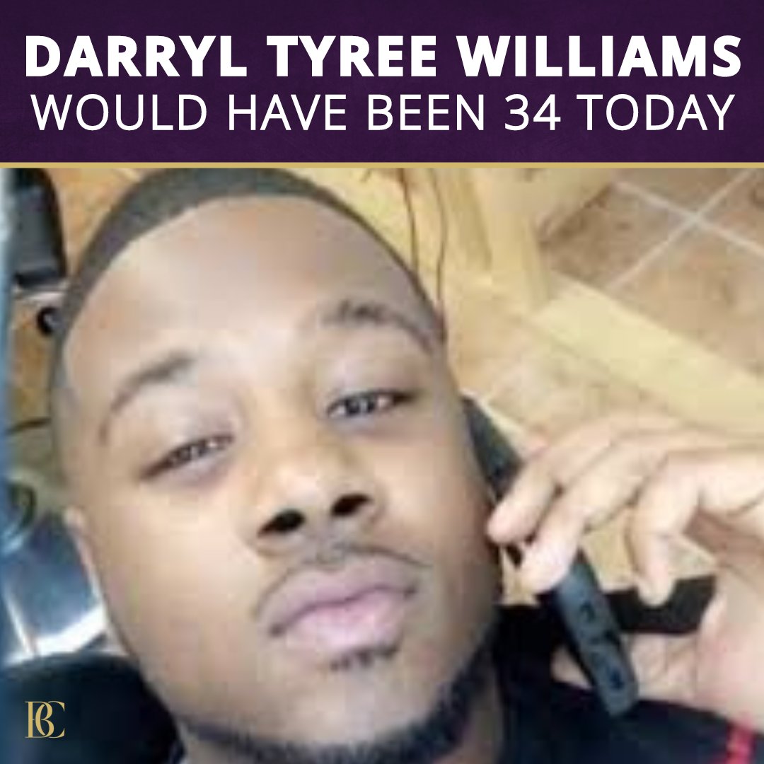 Darryl Tyree Williams would’ve turned 34 years old. Darryl died of heart complications after being excessively restrained and tased while in police custody. His family is left mourning his death with no justice to show for it. We’re sending love to Darryl’s loved ones today. 🙏🏾