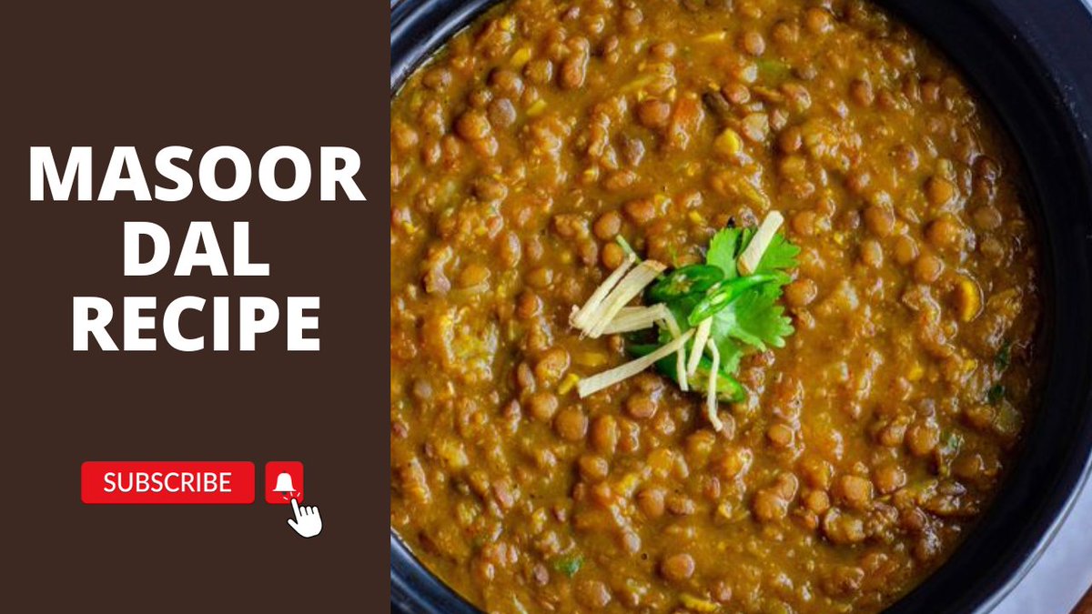 Masoor Dal Recipe is now available on my Youtube Channel

Link : youtu.be/xcAUyQQ0D1c