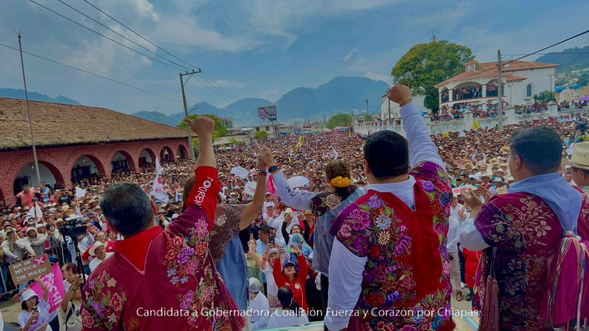 En nombre del pueblo de Chiapas, queremos expresar nuestro agradecimiento más sincero por su visita y cierre de campaña en estas maravillosas tierras, @xochitlgalvez nuestra próxima presidenta de México. Tu compromiso inquebrantable con nuestro estado no pasa desapercibido, y