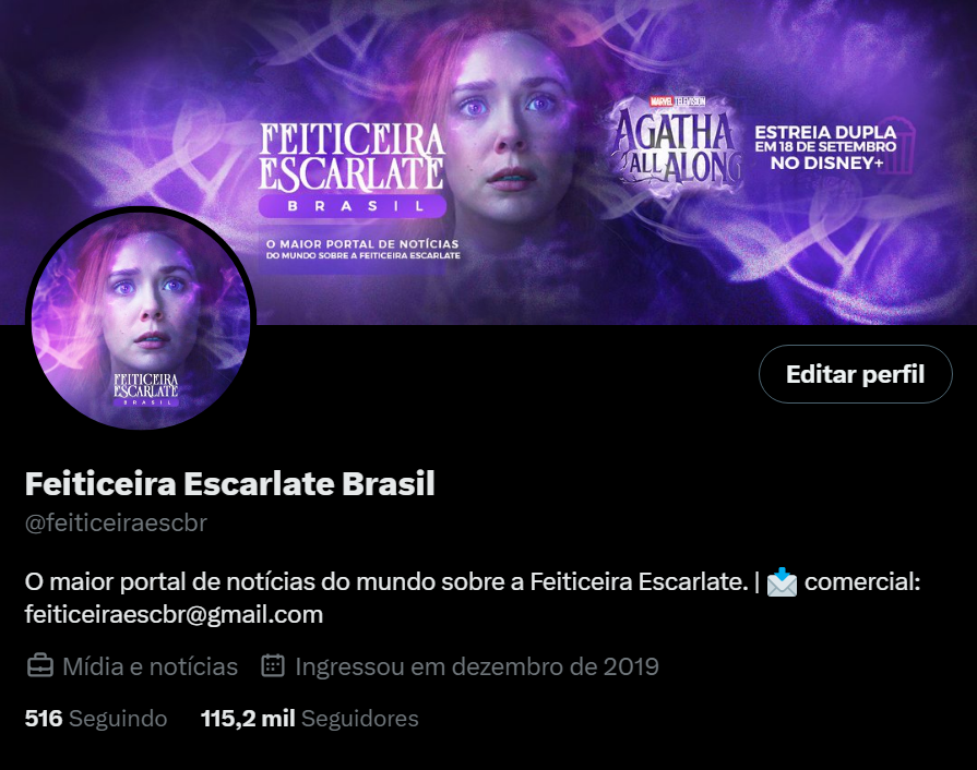 Quem que bagunçou tudo aqui? Foi a Agatha e mais ninguém! 🔮

Estamos de cara nova para abrir a era "Agatha All Along". Estreia dupla em 18 de setembro no Disney+.