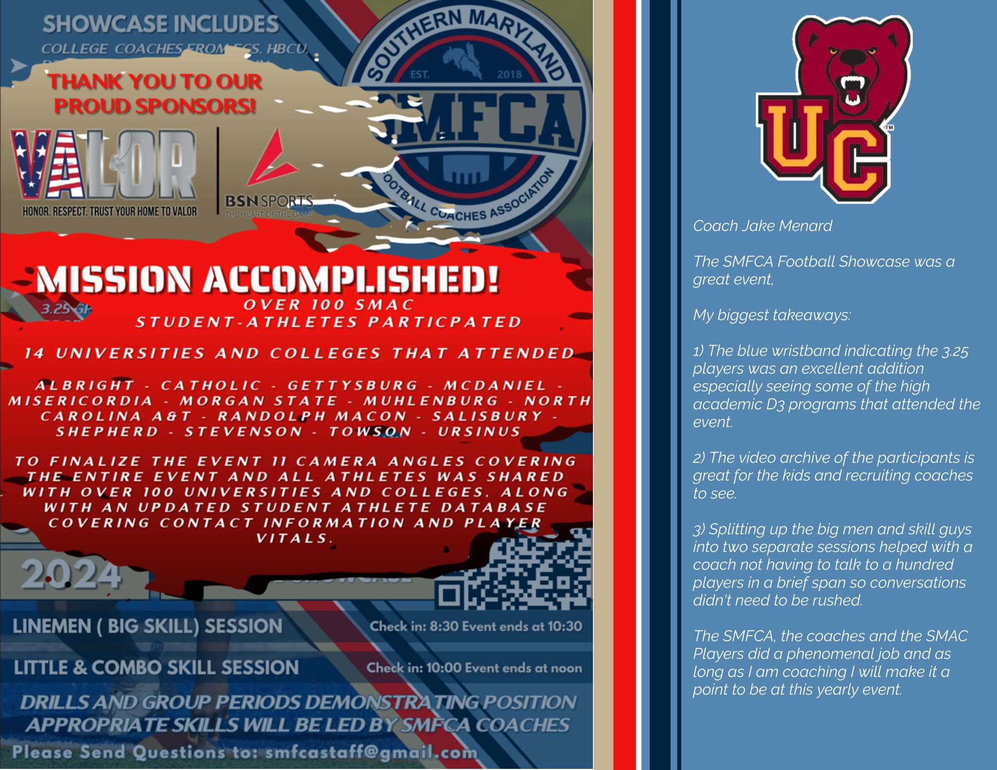 Southern Maryland Football Coaches Association on X: &ldquo;Thank you to 