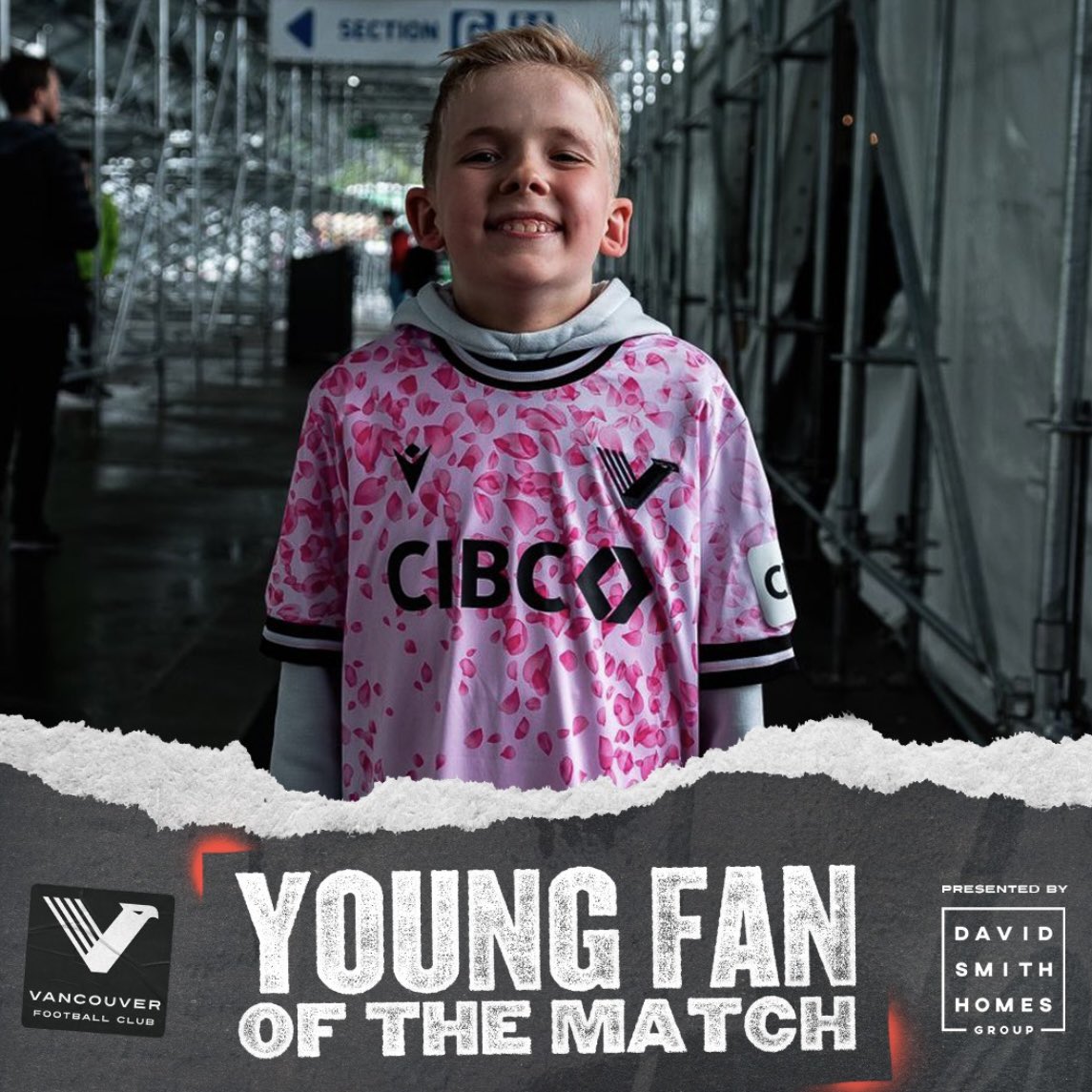 Congratulations to Parker, our Young Fan of the Match presented by @DavidSmithHomes 🫡🦅

#VancouverFC #CanPL