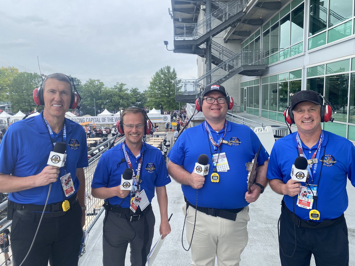 Inching closer to pre-race festivities for the 108th Indianapolis 500. Thrilled to be working alongside @RichNye13, @alex_wollf, and @OnAir_RBlackman in the pits today on @IndyCarRadio. #NowStayTuned #Indy500 #IndyCar