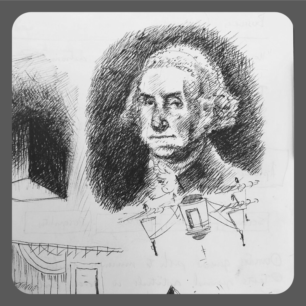 Sketch of #georgewashington.  A fascinating life.  -
-
#Illustration #Sketchbook #DoodleArt #CreativeDoodles #ArtSketches #DrawingDaily #Sketching #InkDrawing #IllustratorsOnInstagram #SketchbookArt #IllustrationArtists #DigitalIllustration #HandDrawn #IllustrationCommunity