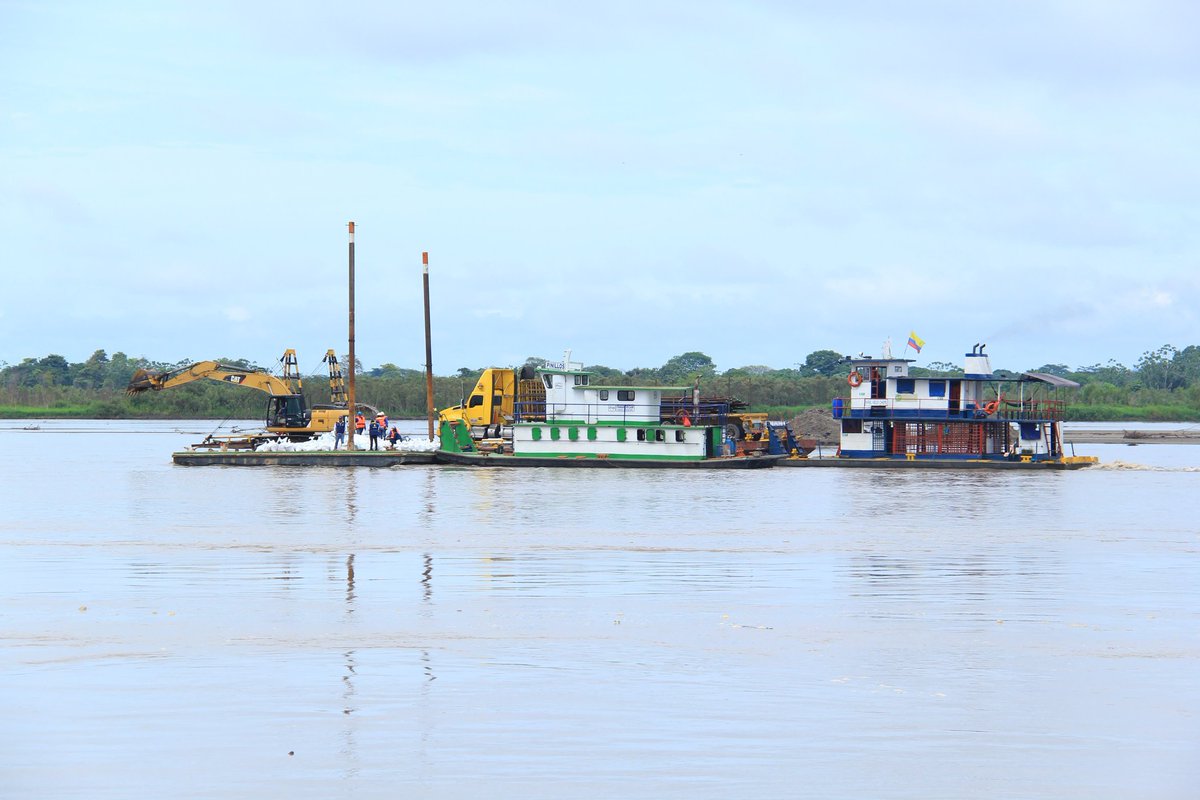La OGDR-@UNGRD adelantaron los trabajos en vereda La Curumuta, municipio de Puerto Wilches, para prever las consecuencias de un eventual desbordamiento del río Magdalena. #Estiempo de la Prevención