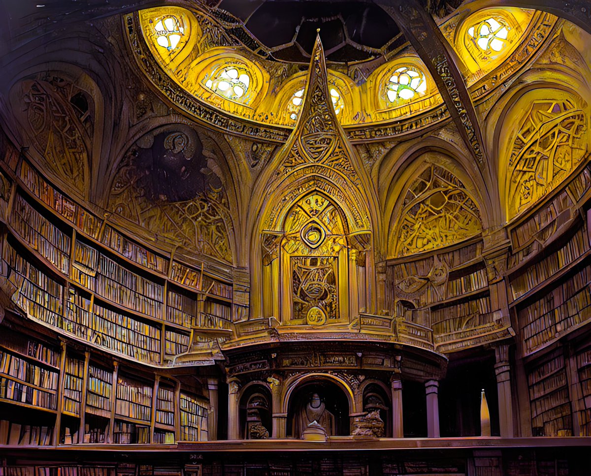 xalieri's tweet photo. Rare images of the library in the City of Dis, set 4. 1 of 3
#KeepTheBooksDry #OutOfDirectSunlight #GetYourLibraryCard #IComeHereForTheAmbience #WeirdArt #PsychologicalLandscape #ImSureItMustMeanSomething
#DarkArts #DigitalArt #AIAssistedArt #AIArt #WomboDream #StableDiffusion https://t.co/TW8fXqOShf