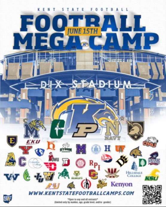Thank you <a href="/keegan_linwood/">Keegan Linwood</a> for the invite to the <a href="/KentStFootball/">Kent State Football</a> mage camp!