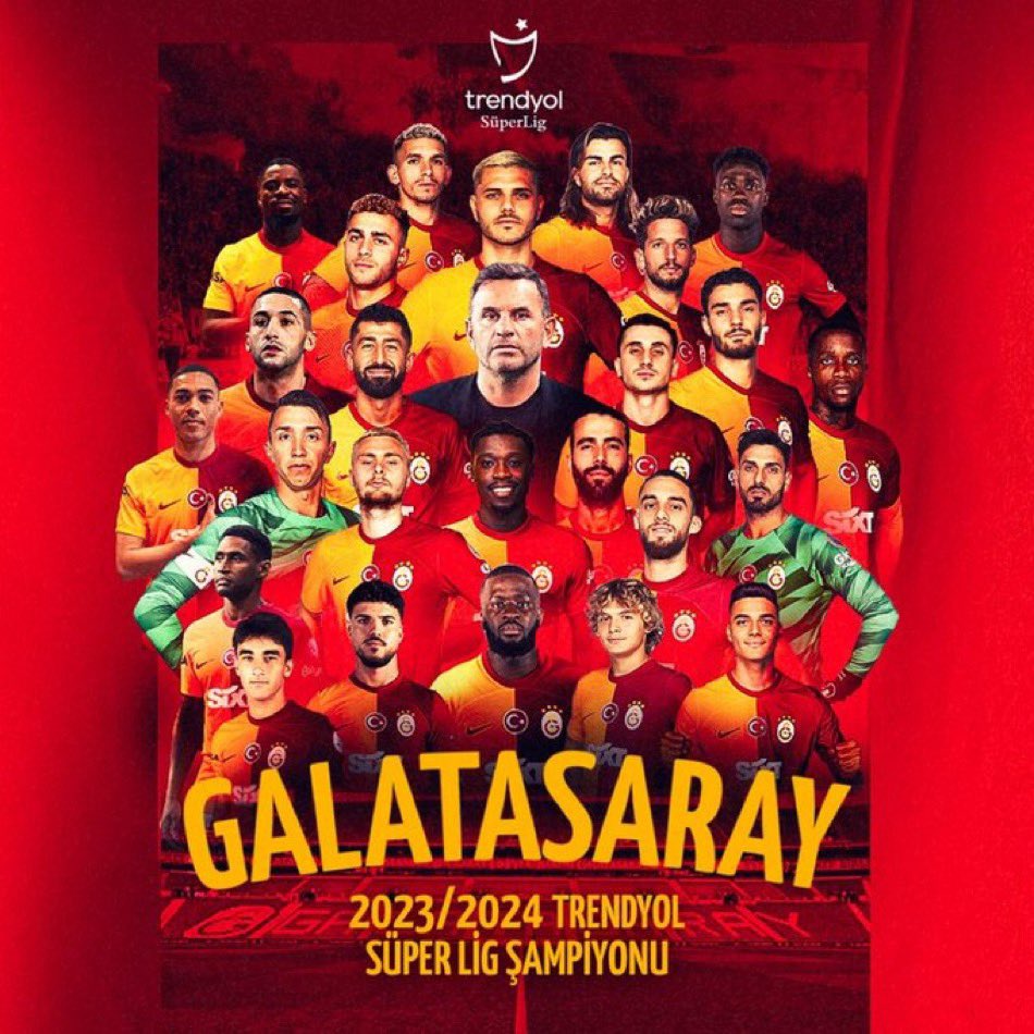 Trendyol Süper Lig 2023-2024 sezonunu şampiyon olarak tamamlayan Galatasaray Spor Kulübü’nü kurtluyorum. Galatasaray yöneticilerini, teknik kadrosunu, sporcularını ve her zaman desteğini esirgemeyen tüm taraftarlarını tebrik ederim. #SAMPİYONGALATASARAY