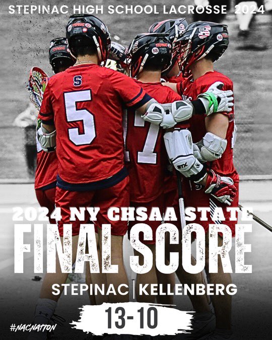 Stepinac Lacrosse (@stepinaclax) on Twitter photo Final: Stepinac 13 - Kellenberg 10!
History MADE!
2024 New York State “AA” Catholic Champions!
Hodge 6G (Game MVP)
Bross 4G 1A
Cottrell 2G
Oronzio 1G
L. Fehsal 1A
Feighan 1A
Piekutowksi 11 saves!
#NacNation #VivaLaHendo #CoverTheBricks <a href="/LoHudLacrosse/">lohud lacrosse</a> <a href="/KDJmedia1/">Kevin Devaney Jr.</a> <a href="/CHSAA_NYC/">CHSAA</a> Final: Stepinac 13 - Kellenberg 10!
History MADE!
2024 New York State “AA” Catholic Champions!
Hodge 6G (Game MVP)
Bross 4G 1A
Cottrell 2G
Oronzio 1G
L. Fehsal 1A
Feighan 1A
Piekutowksi 11 saves!
#NacNation #VivaLaHendo #CoverTheBricks <a href="/LoHudLacrosse/">lohud lacrosse</a> <a href="/KDJmedia1/">Kevin Devaney Jr.</a> <a href="/CHSAA_NYC/">CHSAA</a>