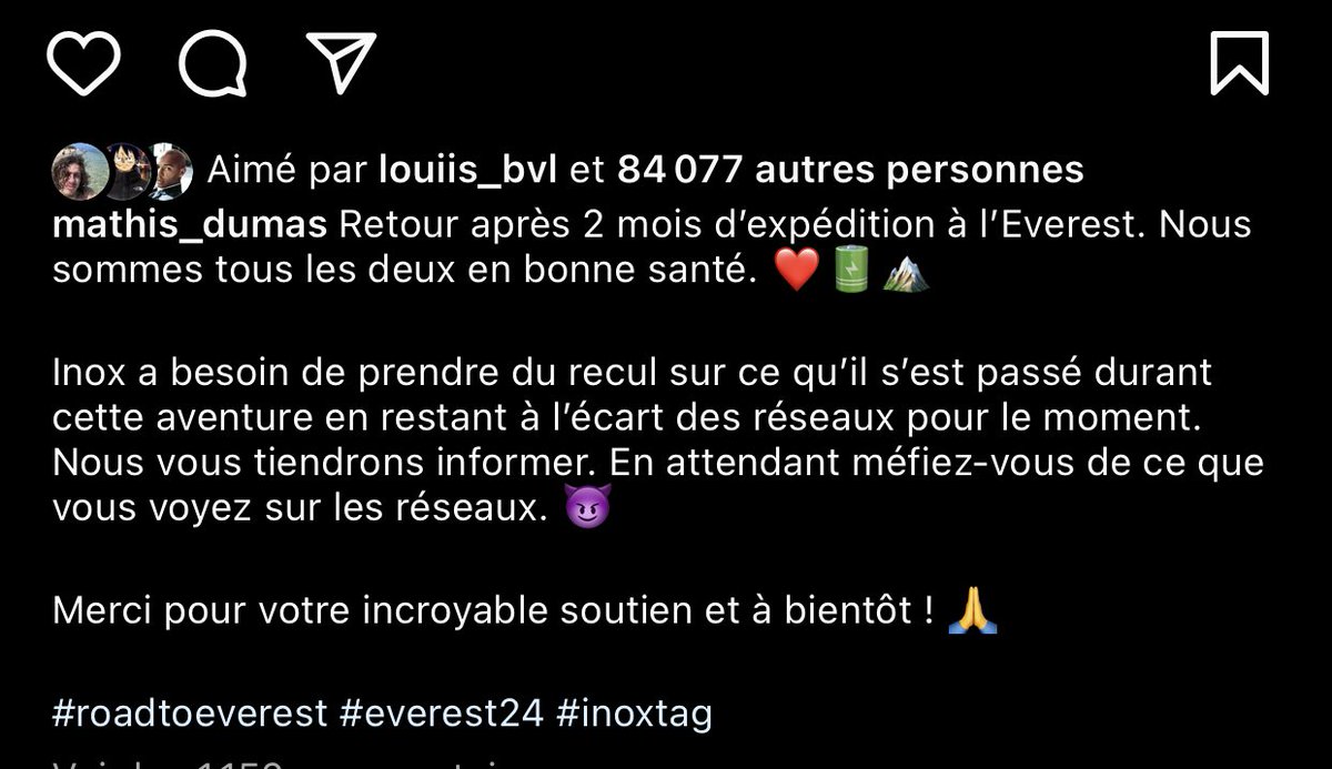 Elies13700's tweet photo. Le message est vraiment énigmatique on sait pas si ils ont vraiment atteint le sommet et ce qu’il s’est passé https://t.co/AO0iqyfBD0