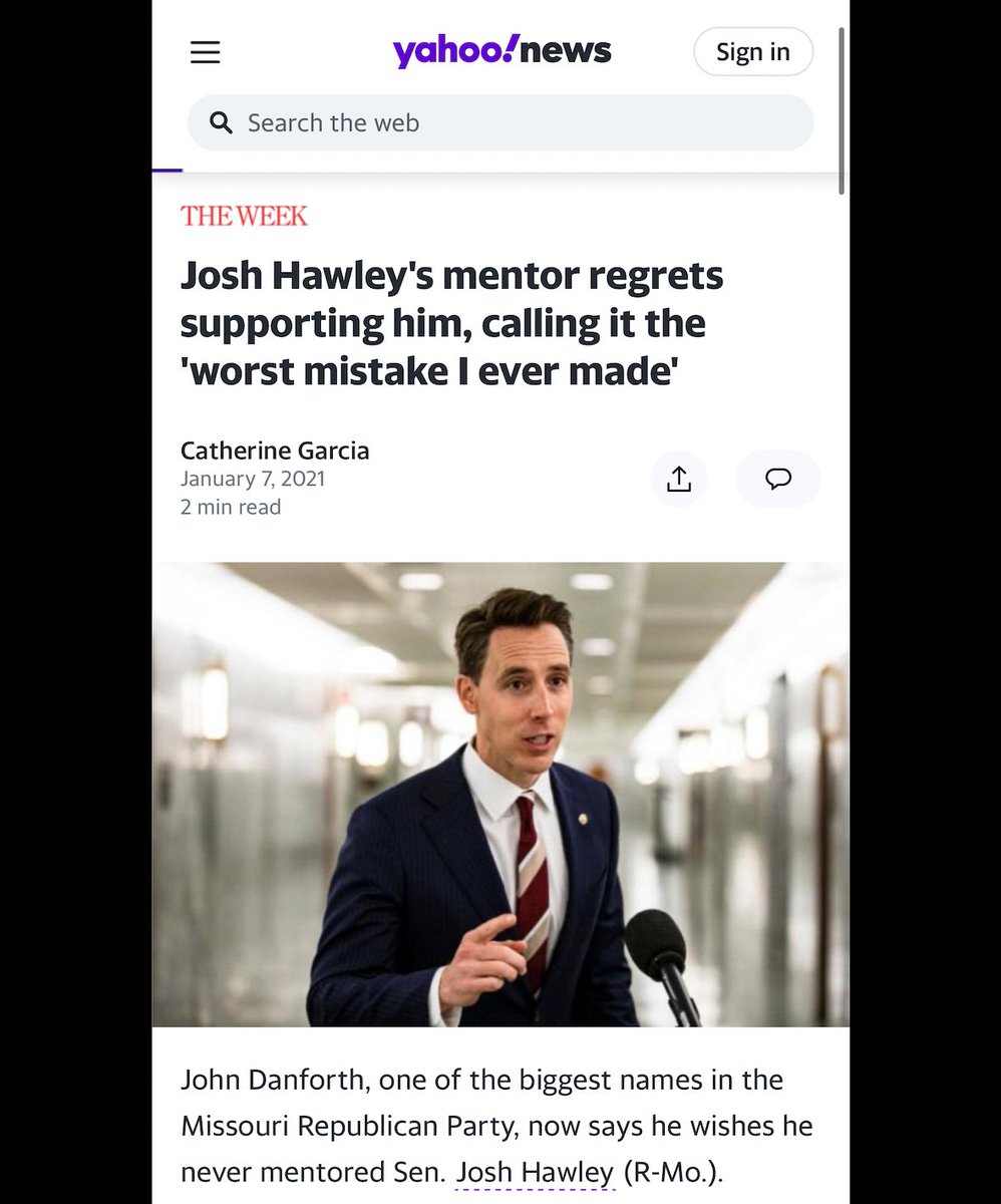 @HawleyMO And if anyone from any party takes a bribe they should go to jail. Full stop.   Even @JohnFetterman called for him to resign.  His own party.

No wonder your mentor called you the biggest mistake he ever made.

Do better #Missouri