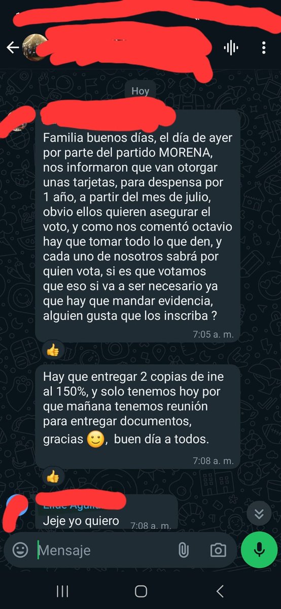 TatianAndrews's tweet photo. @_JRLB_ Así las cosas con Morena y estas votaciones. Que vergüenza vender tu voto así. https://t.co/gh7EeMElRC