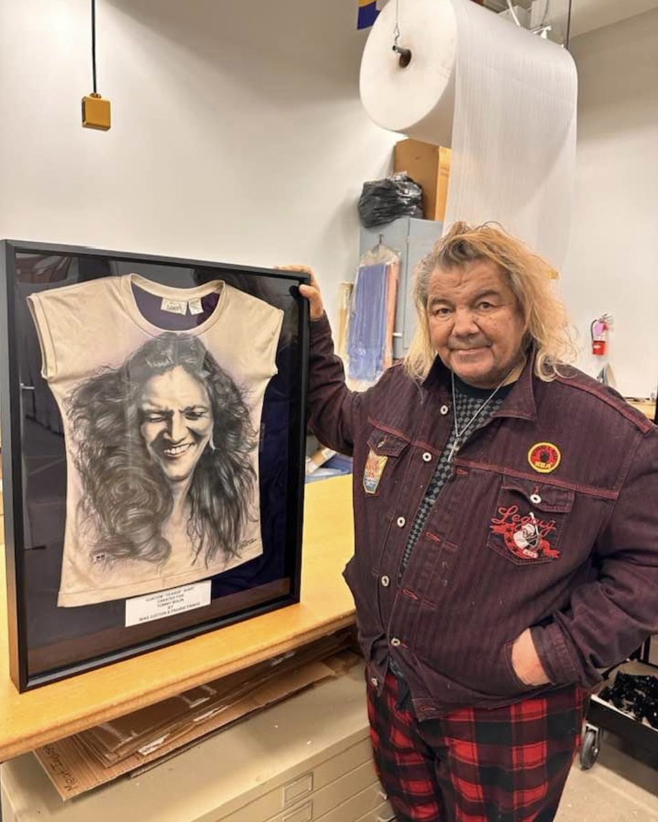 TommyBolinFans's tweet photo. Original T-shirt Prairie Prince made for Tommy. It’s been in storage at the museum &amp; will be a major piece in the exhibit, running through August. It will have a bunch of cool stuff in it. Johnnie has now gone thru his 2nd floor collection &amp; provided a lot to the Museum! https://t.co/fUdU7lfIvr