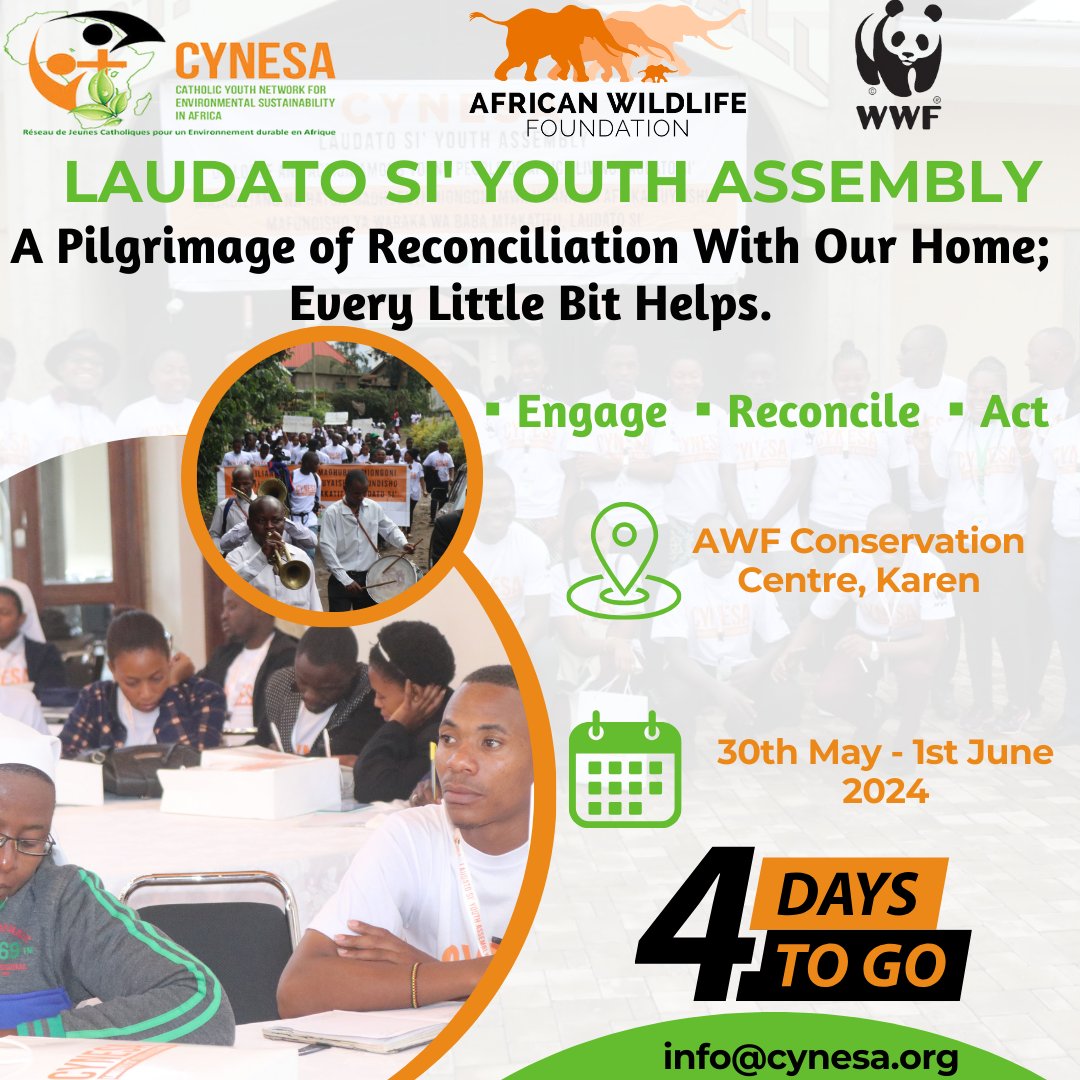 CYNESA's tweet photo. 4 days to go to the Laudato Si' Youth Assembly.

#LSYAssembly #laudatosi #laudatodeum https://t.co/zpBl2eDm63