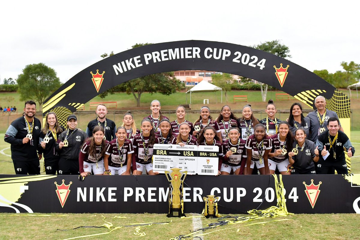 Campeãs Copa Nike 2024 🏆.
Hoje vencemos o São Paulo por 2x1 e conquistamos de forma invicta o título da copa Nike.
Feliz pelo gol marcado nessa final , mas principalmente pela conquista da nossa equipe. 
Parabéns a todo time e comissão técnica.
Partiu EUA ✈️ 
Vamos Ferrinha🚂