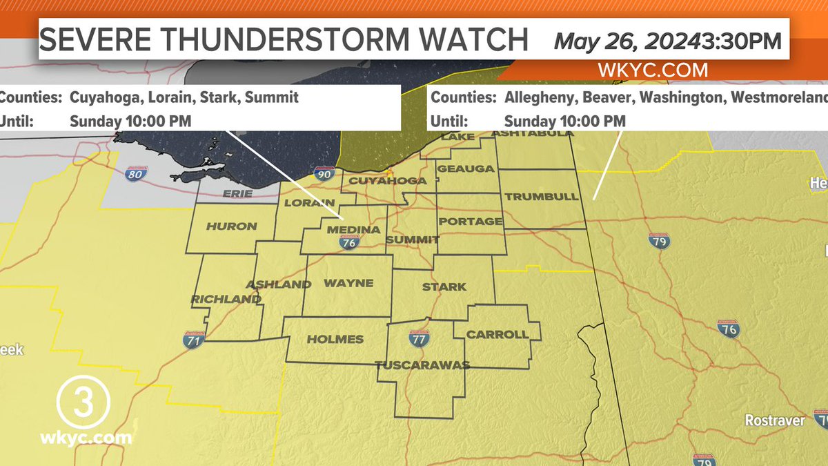 Keep an eye on things! We have the setup for active weather. Get the latest at wkyc.com or on the WKYC app. #3weather