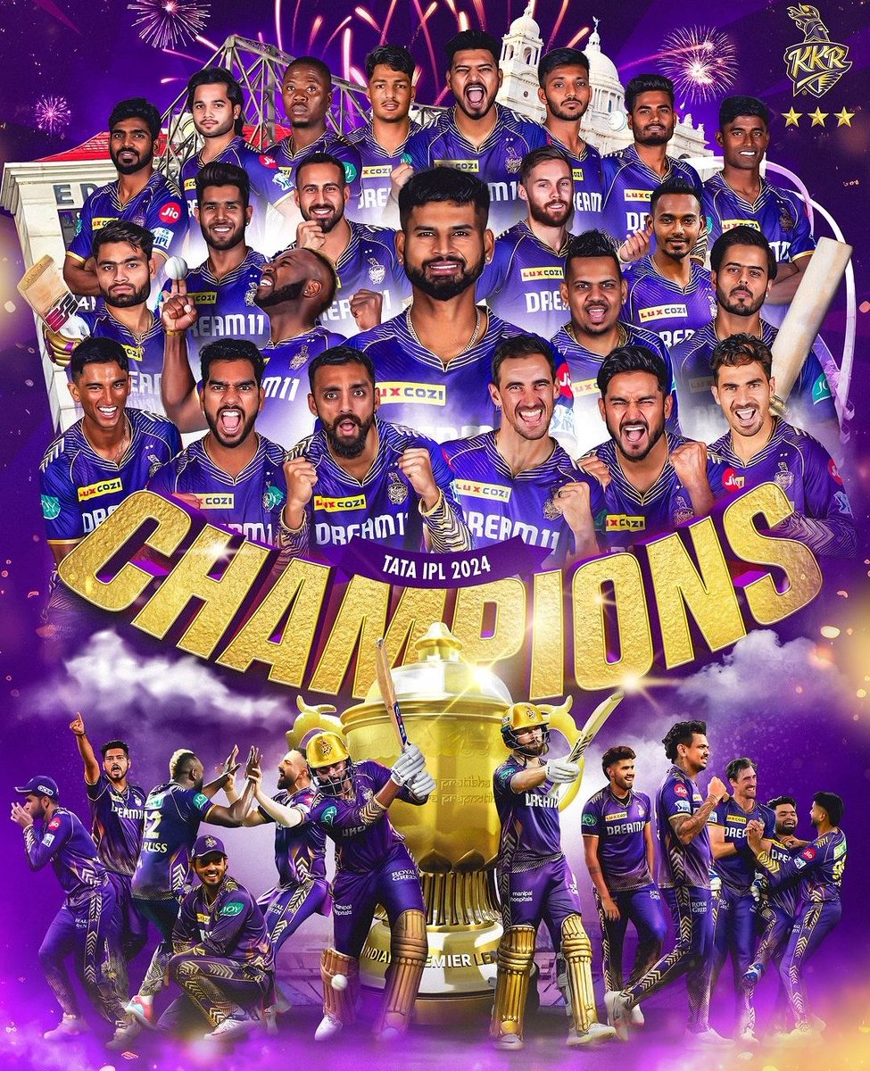 Be it countless seasons of no IPL playoffs or near misses OR be it the countless weekends since Man United won a significant trophy, and it all happens on 25-26 May, 2024.

❤️🤍🖤#ManUtd win their 13th #FACup and #KKR 💜💛 win their 3rd #IPL title. Just wow! God's plan!

🌟🌟🌟