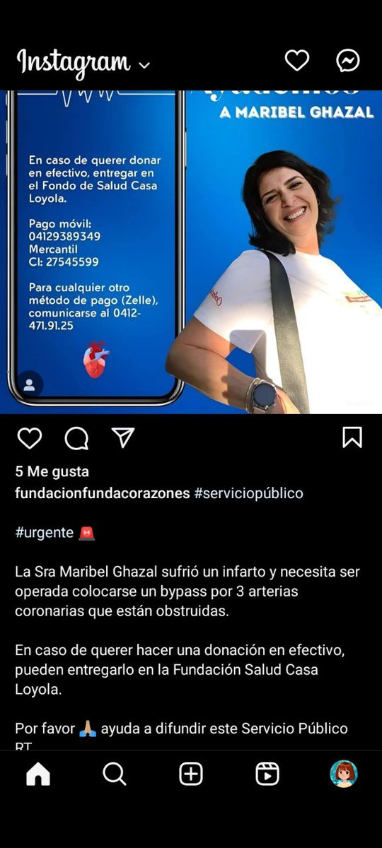 #ServicioPúblico MARIBEL GHAZAL necesita toda la ayuda y colaboración posible 🙏🏻🕊️✨ 🙏🏻❤️🔁 vía @FFundacorazones