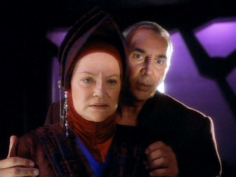 It's insane that when Deep Space Nine was on the air the Bajoran politics episodes got derided as boring when you watch them now and it's incredible actors like Louise Fletcher & Frank Langella in what feels like a preview of 21st century genre shows like BSG and Game of Thrones.