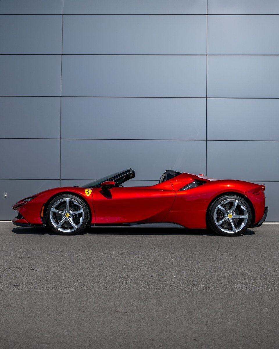 2023 Ferrari SF90 Spider | Asking Price: $799,995 This example is presented in a gorgeous Rosso Fuoco Red with a Grigio Scuro Grey Interior 😍