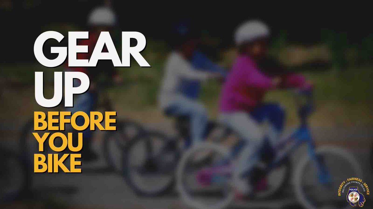 Gearing up for a bicycle ride? #BCoPD encourages the following safety items: ✔️ Helmet 🚴 ✔️ Reflective gear 🚴 ✔️ Flashing lights 🚴 #bicycle #safety #bicyclesafety