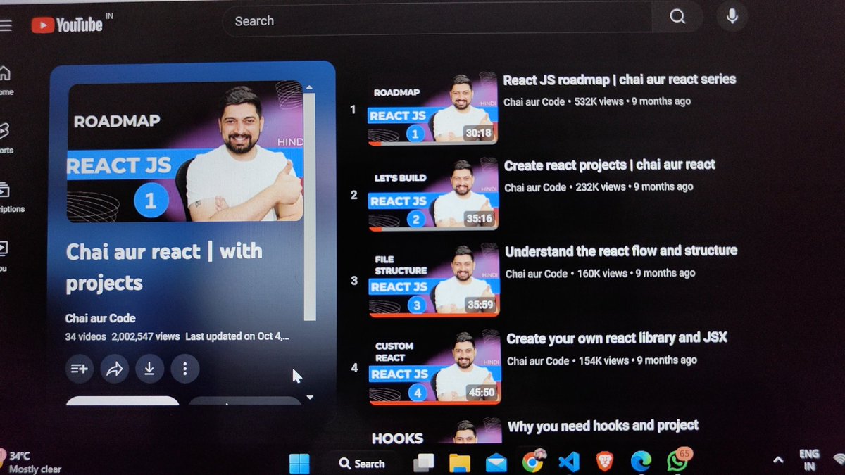 lukman89603's tweet photo. I started learning #React through this playlist. Does anyone have better playlist suggestions o for me ?
Comment down ๐
#React #Web_dev #software_engineer #software_development #learning_in_public #chai_aur_code
#coder https://t.co/ejFSXLgV0j