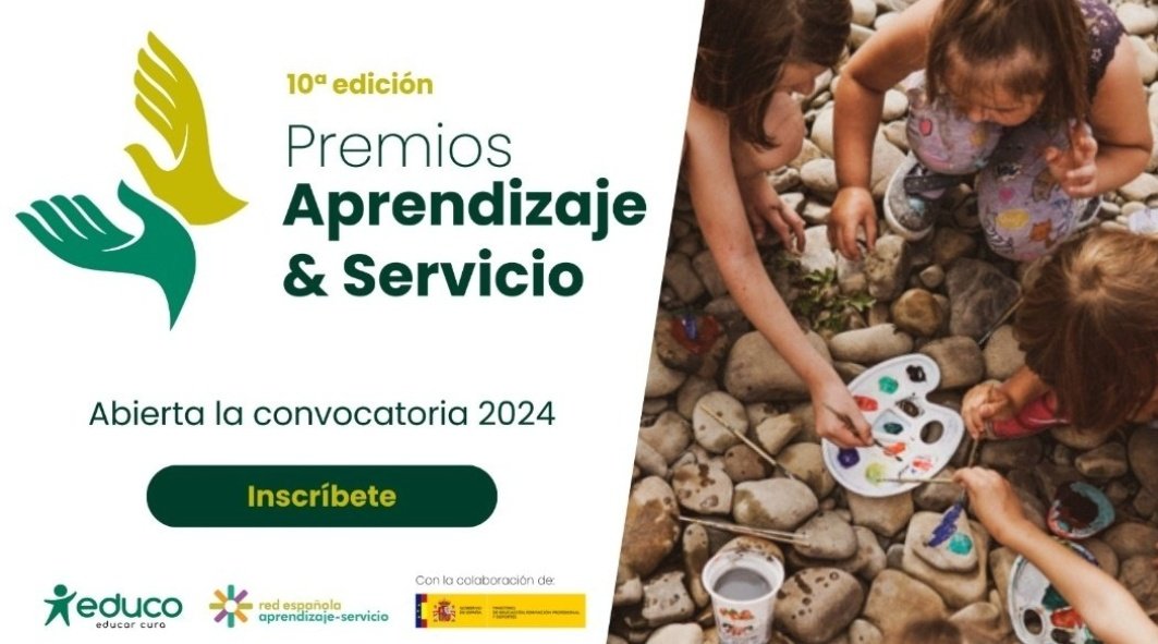 ¿Tienes un proyecto #ApS? Hazlo llegar más lejos. Se abre la X edición de los #PremiosApS2024.  Inscríbelo en la web de los Premios hasta el 30 de septiembre: 
aprendizajeservicio.com
👉🏾Consulta las bases y sus categorías .
Cualquier duda aquí nos tienes👌🏾
#AprendizajeServicio