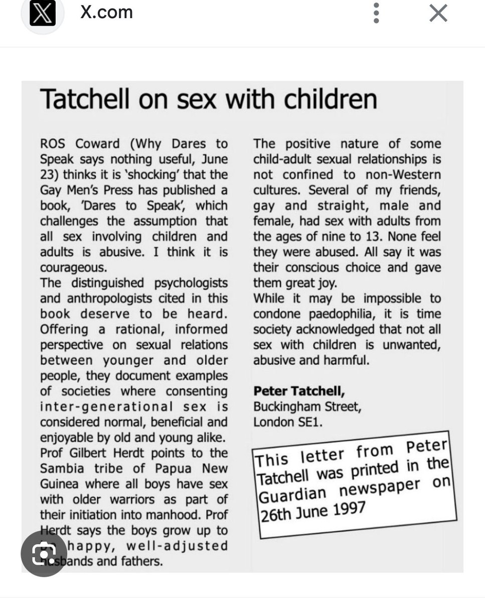 2./ Herdt and the Sambia would later be quoted approvingly by Peter Tatchell in his letter to the Guardian in 1997 in which he suggested sex with children could be enjoyable and beneficial. Is it a coincidence that Stoller was a pioneer of trans studies? No.