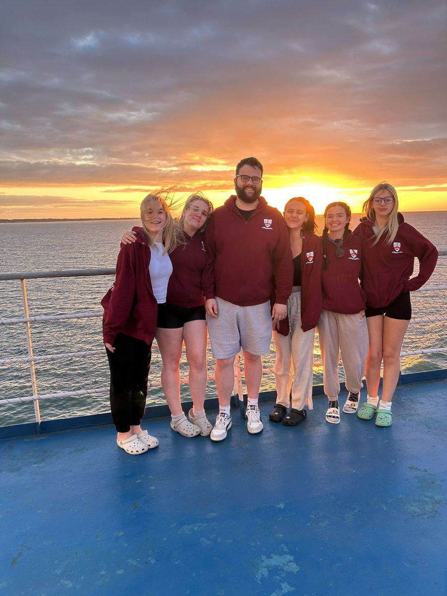 Enjoyed the ferry crossing with our friends from @bishopwalsh time to travel the length of France. Spirits still high #Lourdes2024