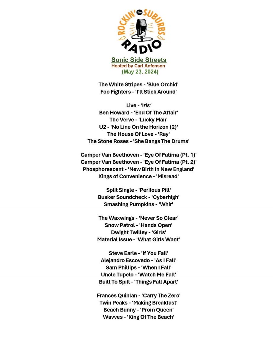 Replay is happening right now on suburbsradio.com ⁦<a href="/SuburbsRadio/">Rockin' the Suburbs Radio</a>⁩ #internetradio