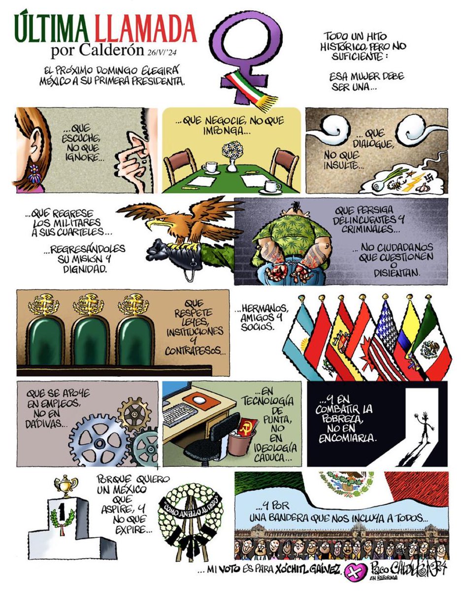 Gracias querido <a href="/CartonCalderon/">PacoCalderónCartones🇲🇽❤️🇺🇦❤️🇮🇱</a> por elegir el camino de la vida, la verdad y la libertad. 

Este 2 de junio tenemos un llamado a la historia y tu cartón lo resume a la perfección ¡Genio como siempre! 

#Xóchitl2024 #VotaXóchitl

 #VotaPAN #VotaPRI #VotaPRD