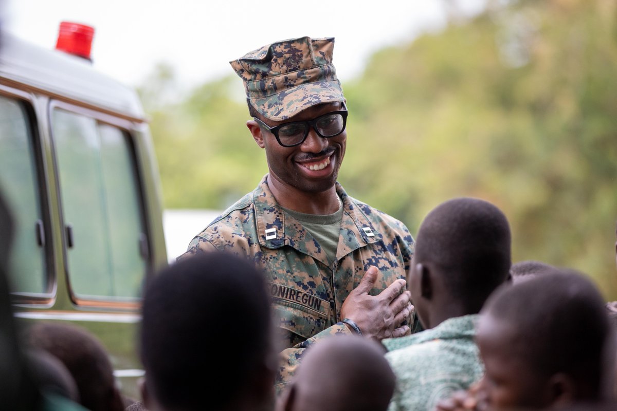 #ServiceSunday | 'Working alongside the Ghana Armed Forces and our @USArmy counterparts has been an incredible experience,' said @USMC Maj. Michael Aniton, Civil Affairs Group Detachment commander, 4th Civil Affairs Group, @marforres.

#MakingADifference during #AfricanLion24