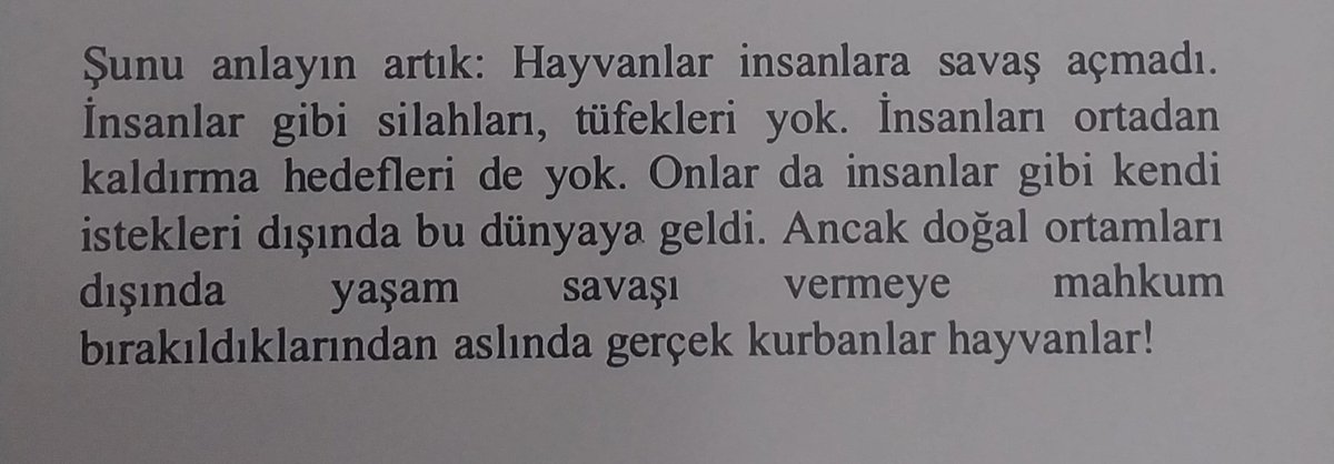 Zülal Kalkandelen- Vegan Devrimi ve Hayvan Özgürlüğü 

'İnsan eliyle yaratılan bu sorunun çözümü için belediyelerden hayvanları öldürmelerini değil, yasal sorumluluklarını yerine getirmelerini isteyin'

KISIRLAŞTIR, AŞILAT, ALDIĞIN YERE BIRAK
#SokaktayımYanındayım 
@veganzulal