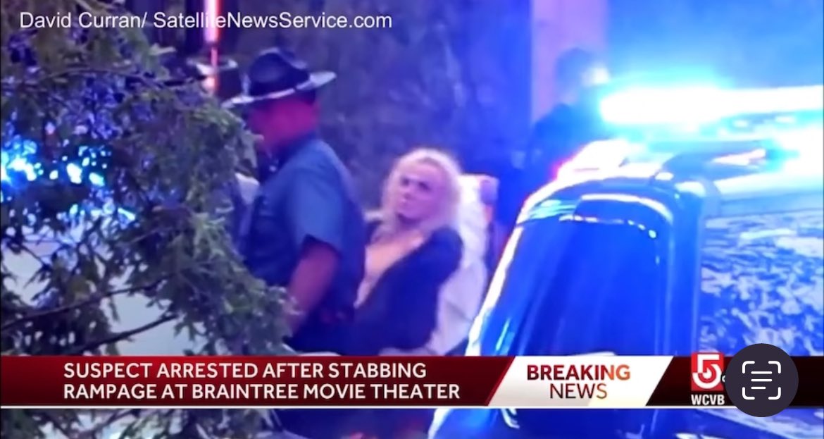 ImMeme0's tweet photo. 🚨BREAKING: The suspect in the stabbing of four girls at an AMC theater in Massachusetts has been located and arrested. His name is Jared Ravizza.

Allegedly, Ravizza is a transgender activist who identifies as a woman.

After fleeing the theater, he went on another stabbing spree at a McDonald’s.

Authorities say that Ravizza is also wanted in connection with a homicide in Connecticut.

You won't hear much about it because it doesn’t fit the narrative.