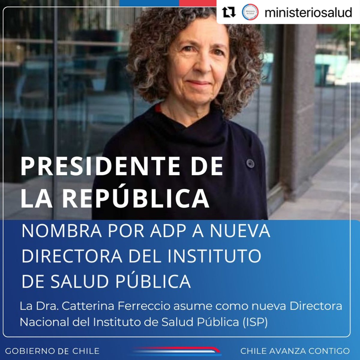 FONDAP_ACCDiS's tweet photo. Felicitamos a nuestra subdirectora #ACCDiS y Directora del @ProyectoMauco Dra. Catterina Ferreccio por este gran logro 👏👏 @ministeriosalud #ACCDIS10años https://t.co/HsDKdQLyMs