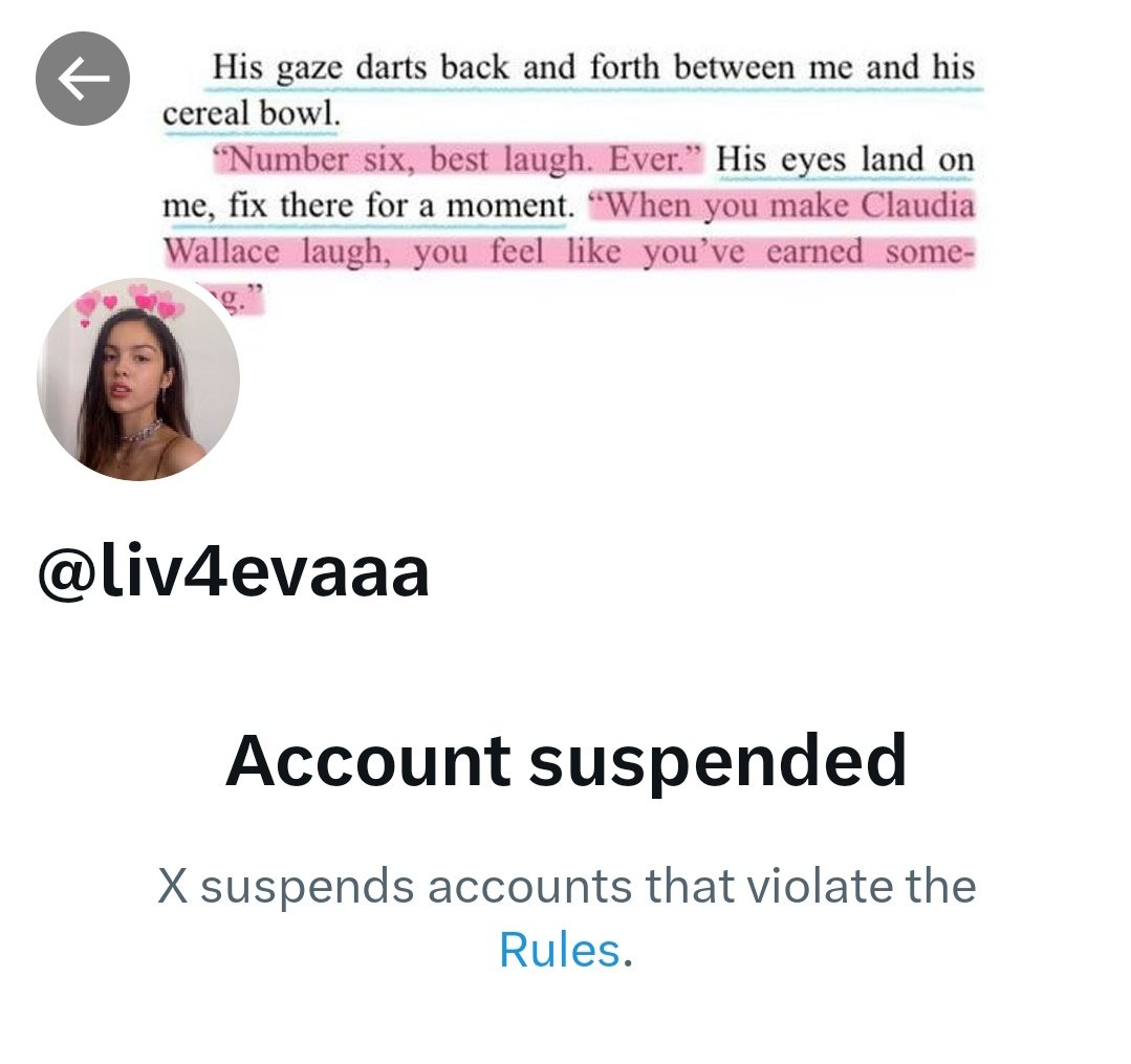 let's all have a minute of silence for user esra liv4evaaa, she'll be missed (hopefully temporarily) 💔🕊