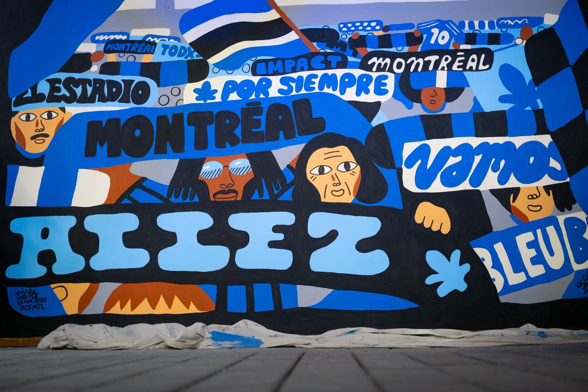 La nouvelle murale au Stade Saputo 💙 Stade Saputo's newest mural 💯 #CFMTL x Chien Champion
