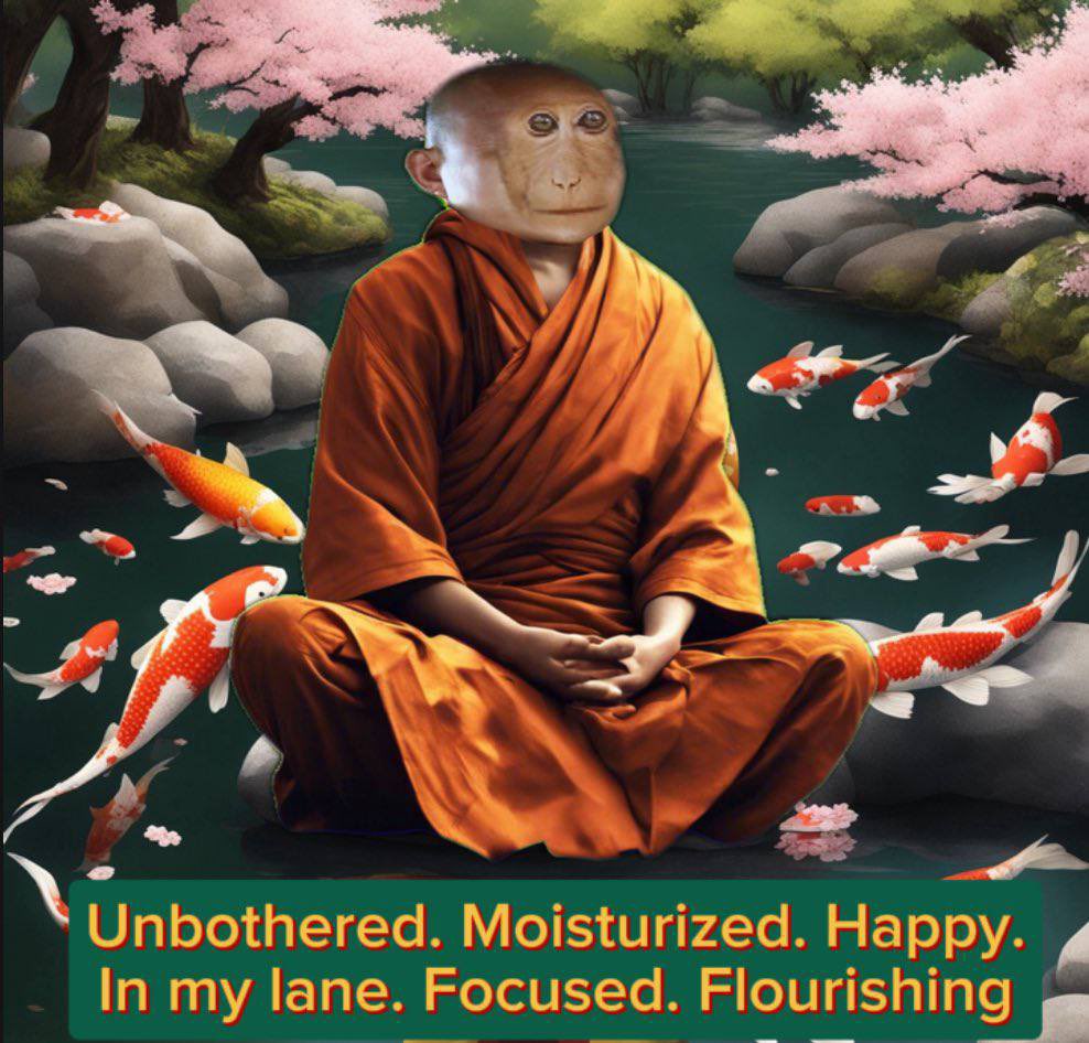 TheMonkeSOL's tweet photo. In $MONKE zen. https://t.co/gABHHVslXI