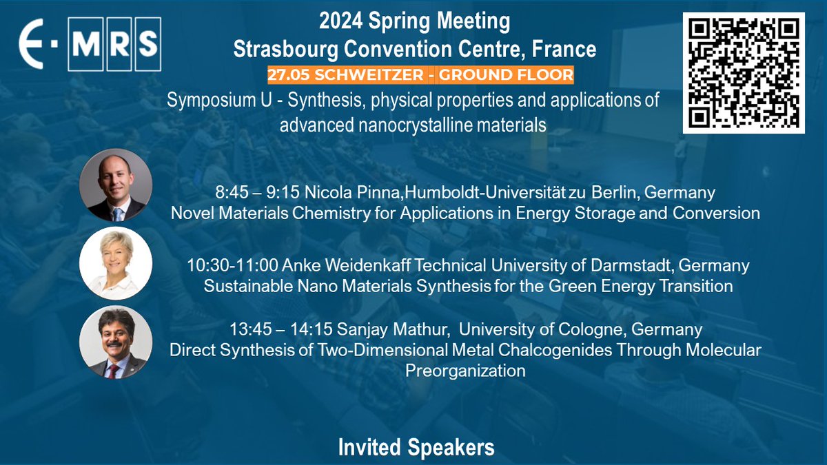 ErmelindaMacoas's tweet photo. E-MRS Spring Meeting (@europeanmrs ) is about to begin and here are the highlights of symposium U on its first day (27.05). https://t.co/ahzkE4JGHw