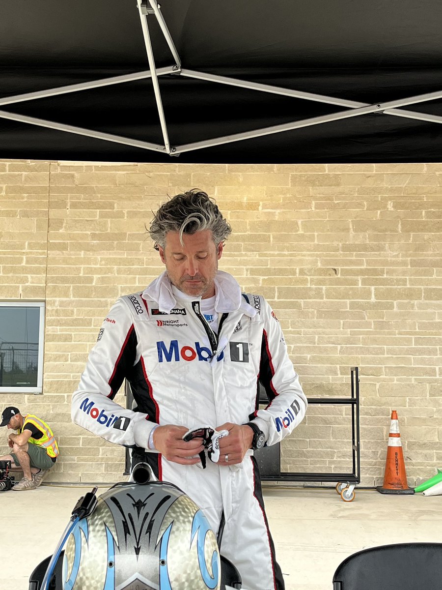 📸 New photo of Patrick Dempsey today (26/05) at Circuit of the Americas in Austin, Texas. ——— Via @WrightRac1ng. @PatrickDempsey