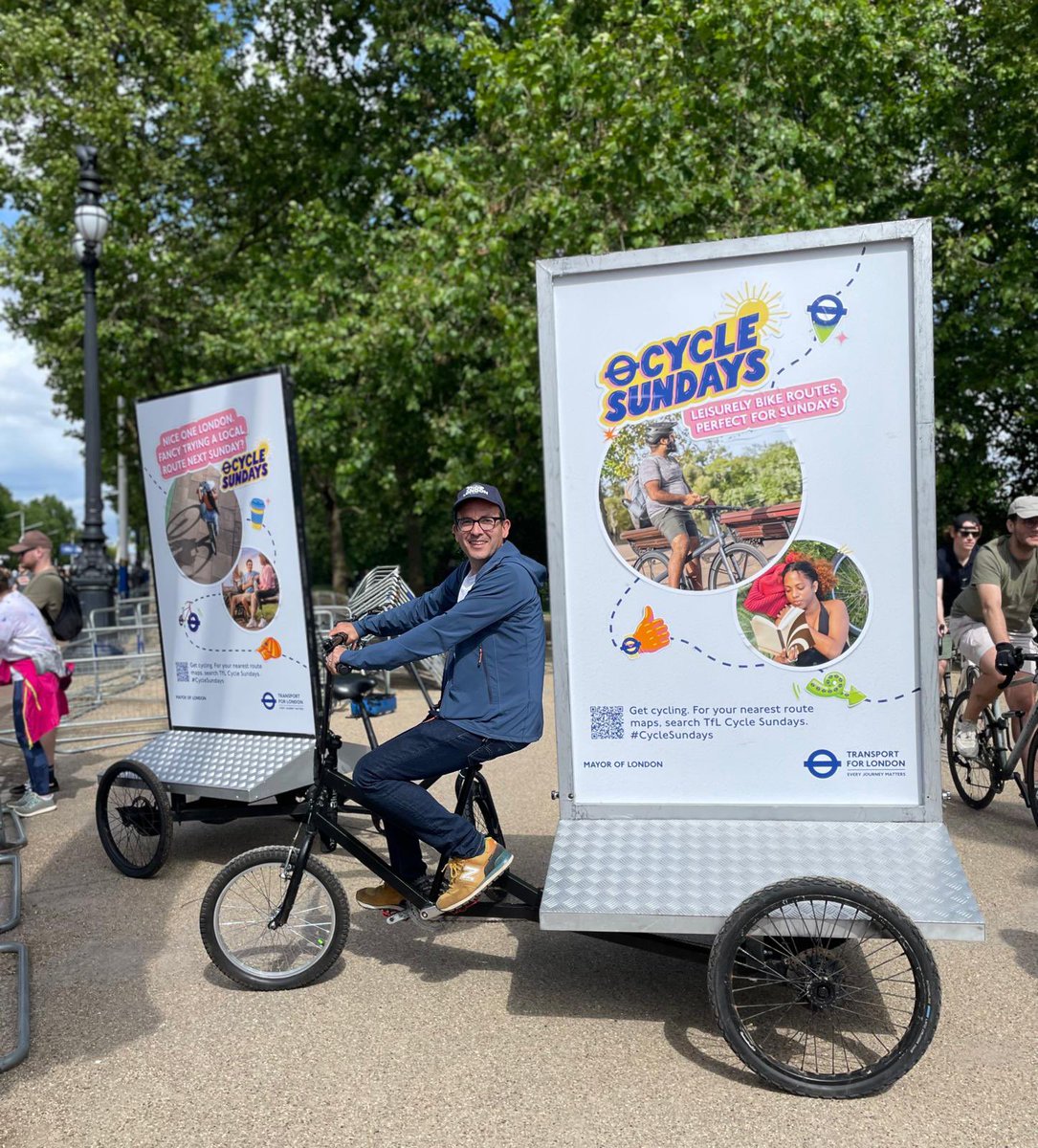 Today we’ve launched #CycleSundays 🚲 Whether you’re new to cycling, or need to get your bike out of the shed, explore London by bike this summer! ☀️ There are more than 60 leisure routes to choose from - more here 👇 tfl.gov.uk/modes/cycling/…