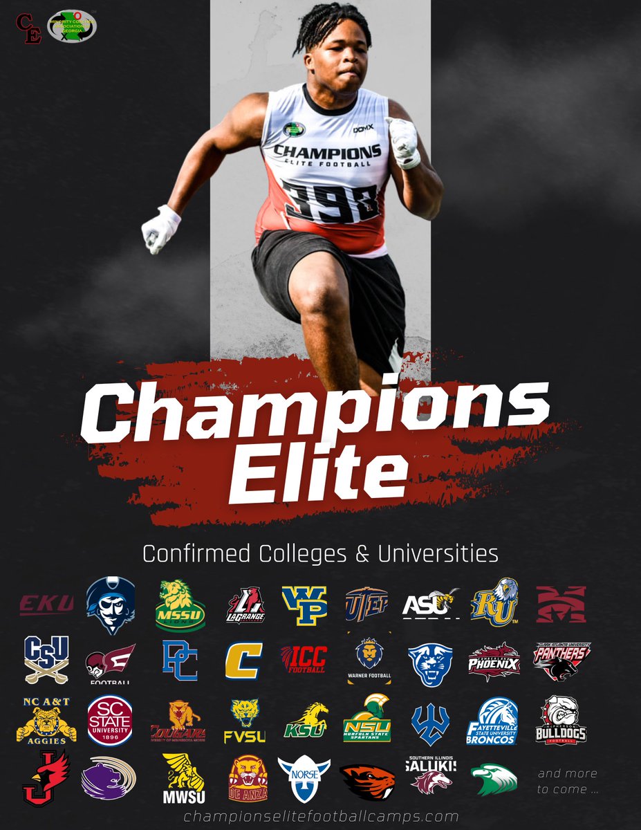 Recruits. We are just days away frome one of the best ran prospect camps in the country. Tons of Reps in front of decision makers ready to OFFER you. REGISTER TODAY!!! mcaofga.ryzerevents.com/champions-elit…